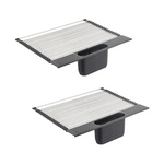 2 Pack Large Stainless Steel Roll Up Dish Drying Rack with Utensil Holder for Home Kitchen - Home & Garden > Home &
