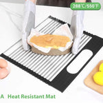 2 Pack Large Stainless Steel Roll Up Dish Drying Rack with Utensil Holder for Home Kitchen - Home & Garden > Home &