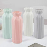 2-pack Plastic Round Vases - Simple Anti-fall Home Decor Ornaments - Gray - Home & Garden > Decor > Vases & Table Decor