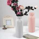 2-pack Plastic Round Vases - Simple Anti-fall Home Decor Ornaments - Gray - Home & Garden > Decor > Vases & Table Decor