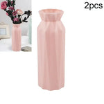 2-pack Plastic Round Vases - Simple Anti-fall Home Decor Ornaments - Pink - Home & Garden > Decor > Vases & Table Decor