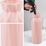 2-pack Plastic Round Vases - Simple Anti-fall Home Decor Ornaments - Gray - Home & Garden > Decor > Vases & Table Decor