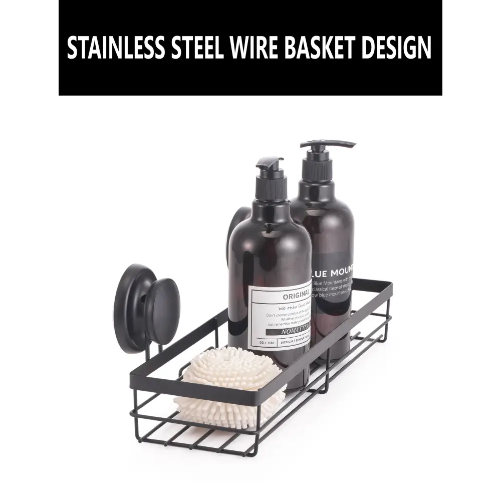 2 Pack Rectangular Corner Shower Caddy Shelf Basket Rack with Premium Vacuum Suction Cup No-Drilling for Bathroom