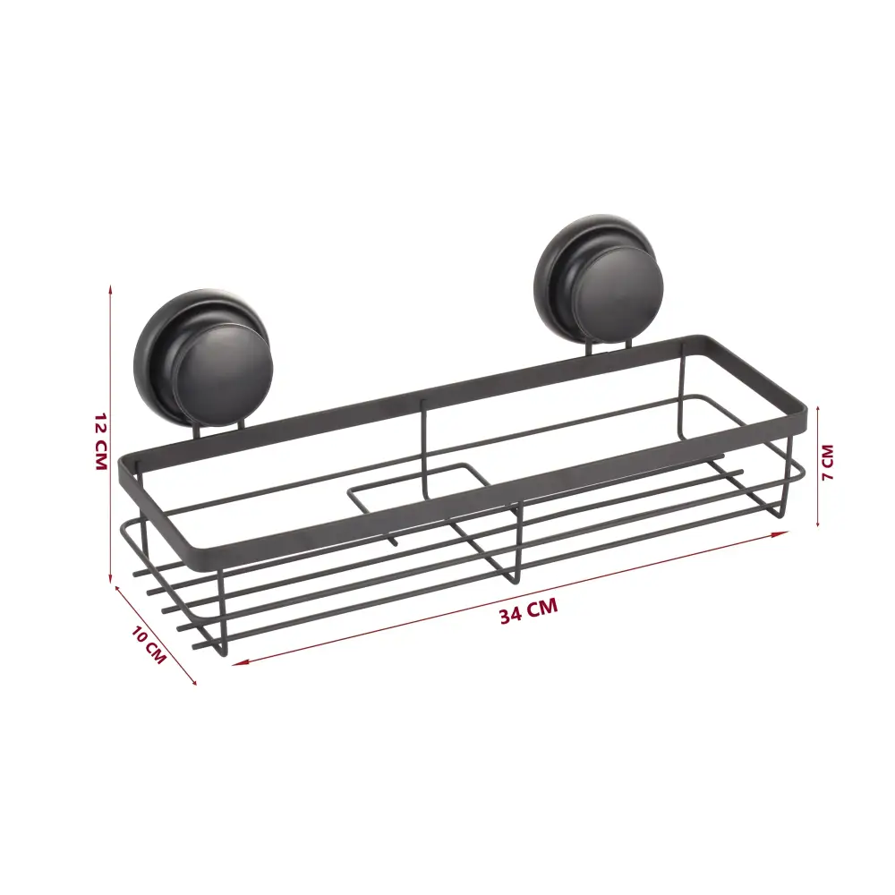 2 Pack Rectangular Corner Shower Caddy Shelf Basket Rack with Premium Vacuum Suction Cup No-Drilling for Bathroom