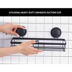 2 Pack Rectangular Corner Shower Caddy Shelf Basket Rack with Premium Vacuum Suction Cup No-Drilling for Bathroom