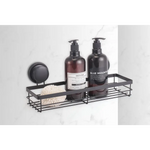 2 Pack Rectangular Corner Shower Caddy Shelf Basket Rack with Premium Vacuum Suction Cup No-Drilling for Bathroom