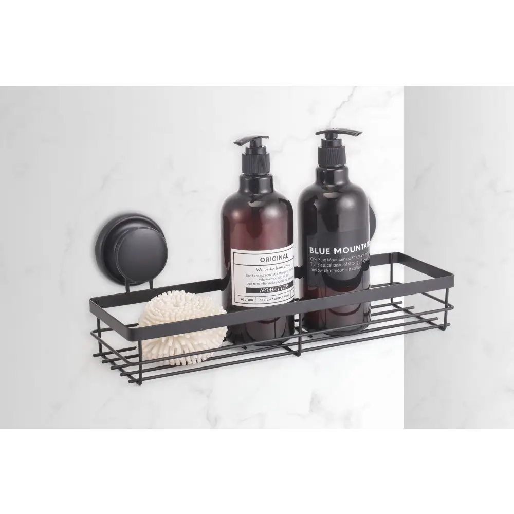 2 Pack Rectangular Corner Shower Caddy Shelf Basket Rack with Premium Vacuum Suction Cup No-Drilling for Bathroom