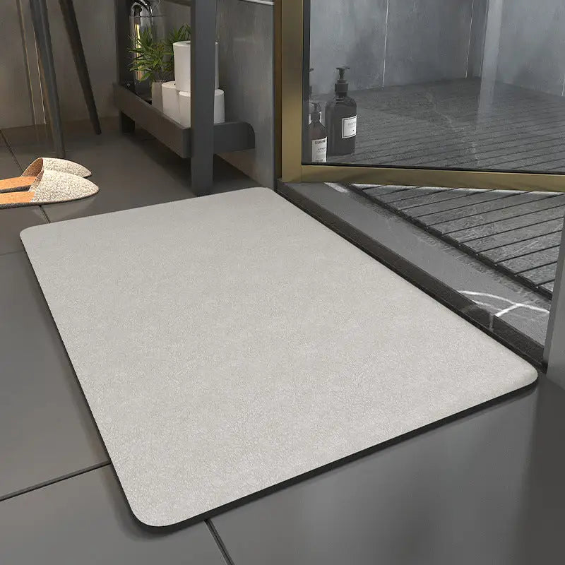 2 pcs Beige Quick-Dry Absorbent Non-Slip Bath Rug for Bathroom Kitchen & Entryway 40x60cm - Home & Garden > Bathroom