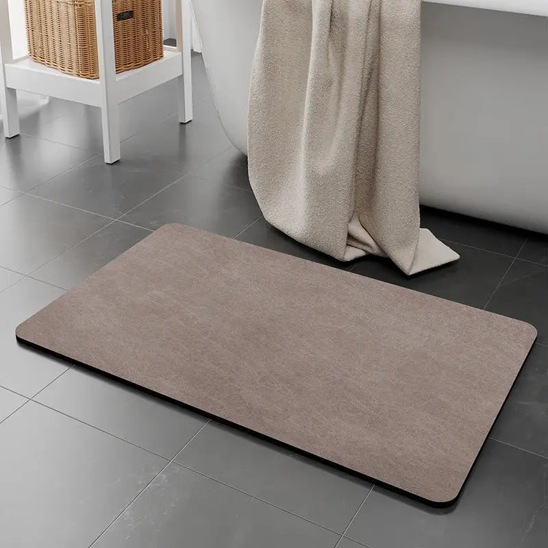 2 pcs Brown Quick-Dry Absorbent Non-Slip Bath Rug for Bathroom Kitchen & Entryway 40x60cm - Home & Garden > Bathroom