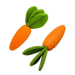 2 PCS Durable Rubber Carrot Dog Toy – Squeaky Chew Toy for Large Dogs Puppy Teething & Dental Care Interactive Play
