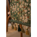 2 pcs Floral Table Runner with Tassels - Jacquard Green Farmhouse Style (33x120cm) - Home & Garden > Decor > Vases &
