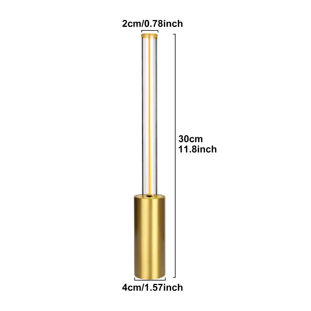 2 Pcs Gold Modern Minimalist Rechargeable Atmosphere Lamp – Touch-Control Night Light for Bedroom Bar and Portable