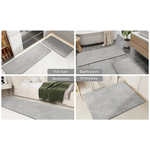 2 pcs Grey Quick-Dry Absorbent Non-Slip Bath Rug for Bathroom Kitchen & Entryway 40x60cm - Home & Garden > Bathroom