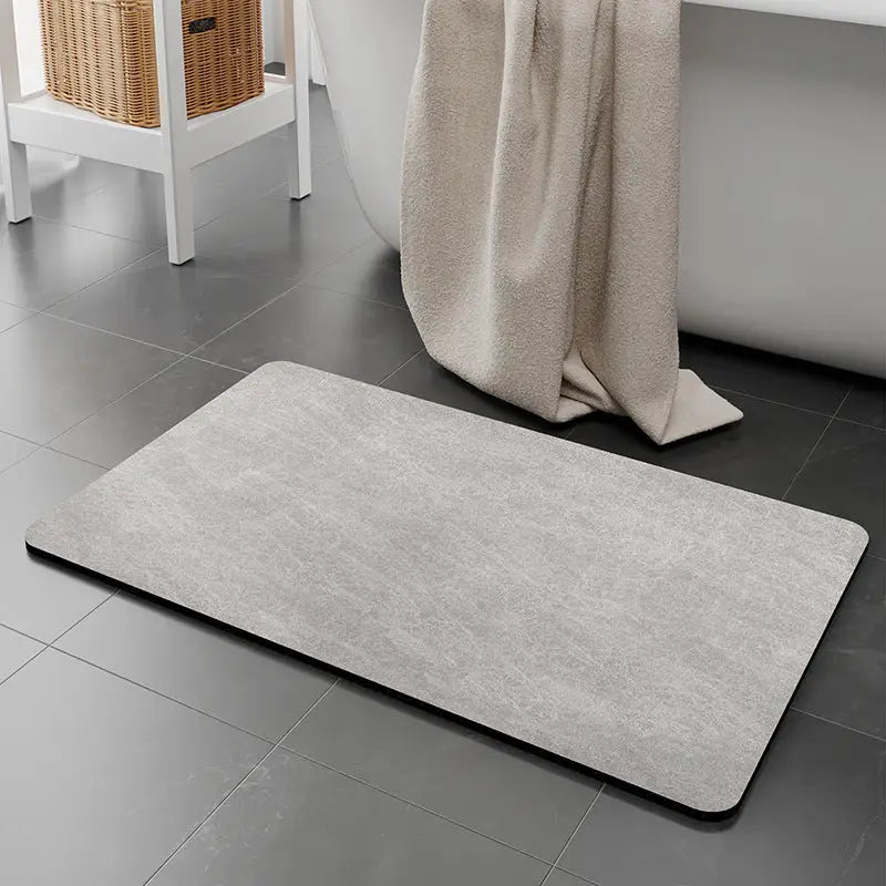 2 pcs Grey Quick-Dry Absorbent Non-Slip Bath Rug for Bathroom Kitchen & Entryway 40x60cm - Home & Garden > Bathroom