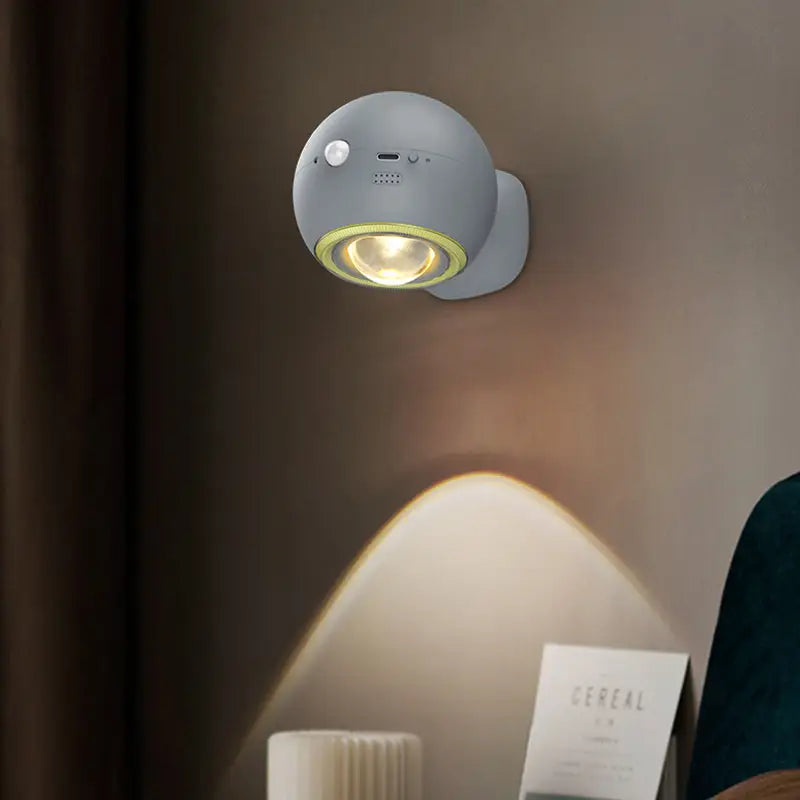 2 Pcs Grey Rechargeable Magnetic USB Table Lamp & Wall Light - 3000K/4000K/6000K Adjustable Brightness with Anti-Glare