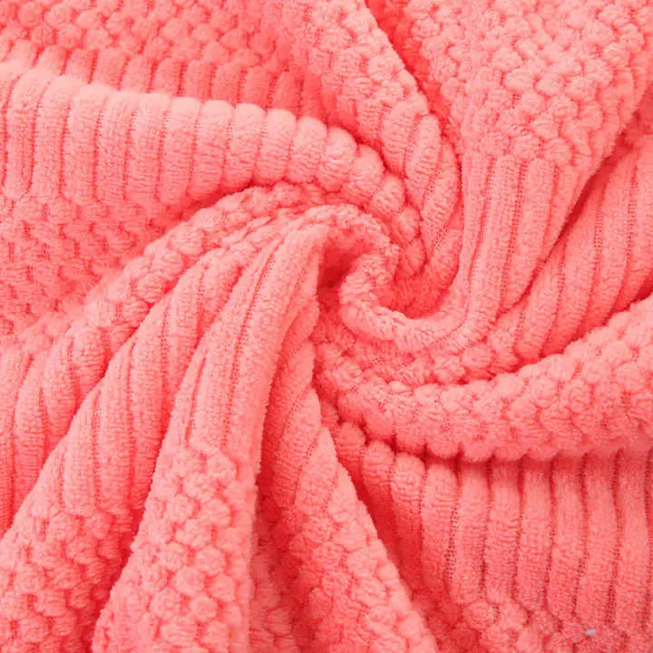 (2 PCS Light Pink) Coral Fleece Towel and Bath Towel Set - Ultra Soft Absorbent and Lint-Free for Home and Spa - Home &