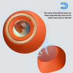 2 Pcs Orange Rechargeable Magnetic USB Table Lamp & Wall Light - 3000K/4000K/6000K Adjustable Brightness