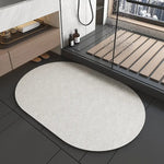 2 pcs Oval dark Beige Quick-Dry Absorbent Non-Slip Bath Rug for Bathroom Kitchen & Entryway 40x60cm - Home & Garden >
