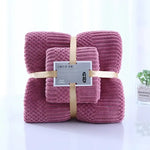 (2 PCS Purple) Coral Fleece Towel and Bath Towel Set - Ultra Soft Absorbent and Lint-Free for Home and Spa - Home &
