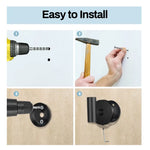 2 Pcs Wall Mount Bathroom Towel Hooks Holder Cloth Hanger Hook Kitchen Door Hanger Black - Furniture > Living Room >
