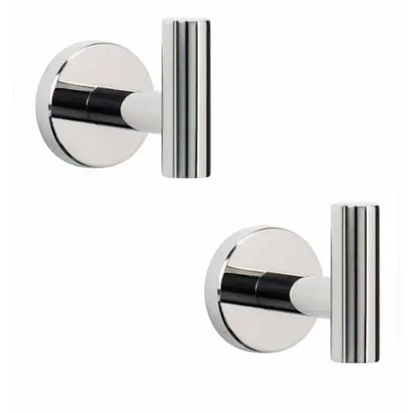 2 Pcs Wall Mount Bathroom Towel Hooks Holder Cloth Hanger Hook Kitchen Door Hanger Poliched Chrome - Pet Care > Bird >