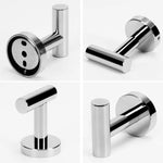 2 Pcs Wall Mount Bathroom Towel Hooks Holder Cloth Hanger Hook Kitchen Door Hanger Poliched Chrome - Pet Care > Bird >