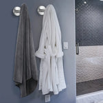 2 Pcs Wall Mount Bathroom Towel Hooks Holder Cloth Hanger Hook Kitchen Door Hanger Brushed Nickel - Sports & Fitness >
