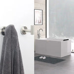 2 Pcs Wall Mount Bathroom Towel Hooks Holder Cloth Hanger Hook Kitchen Door Hanger Brushed Nickel - Sports & Fitness >