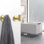 2 Pcs Wall Mount Bathroom Towel Hooks Holder Cloth Hanger Hook Kitchen Door Hanger Gold - Furniture > Living Room >