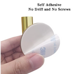 2 Pcs Wall Mount Self Adhesive Bathroom Towel Hooks Holder Cloth Hanger Hook Door Hanger Gold - Audio & Video > Musical