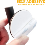 2 Pcs Wall Mount Self Adhesive Bathroom Towel Hooks Holder Cloth Hanger Hook Door Hanger Black - Audio & Video >
