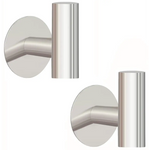 2 Pcs Wall Mount Self Adhesive Bathroom Towel Hooks Holder Cloth Hanger Hook Door Hanger Brushed Nickel - Audio & Video