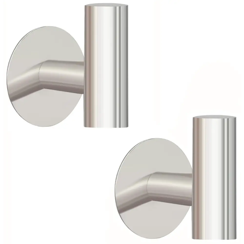 2 Pcs Wall Mount Self Adhesive Bathroom Towel Hooks Holder Cloth Hanger Hook Door Hanger Brushed Nickel - Audio & Video