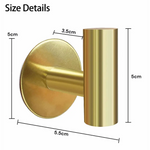 2 Pcs Wall Mount Self Adhesive Bathroom Towel Hooks Holder Cloth Hanger Hook Door Hanger Gold - Audio & Video > Musical
