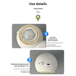 2 Pcs White Rechargeable Magnetic USB Table Lamp & Wall Light - 3000K/4000K/6000K Adjustable Brightness with Anti-Glare
