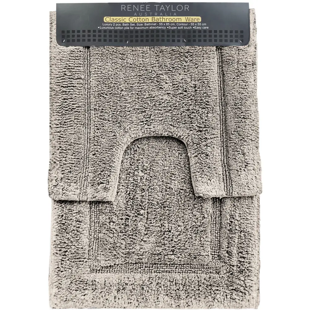 2 Piece 2200 GSM Tufted Linen Bath Mat Set by Renee Taylor - Home & Garden > Bathroom Accessories > Bath Mats & Rugs