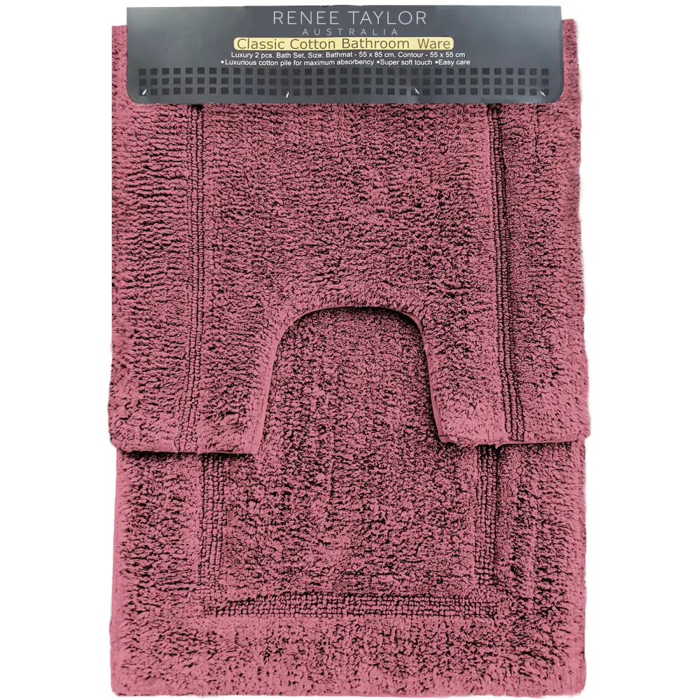 2 Piece 2200 GSM Tufted Rosebud Bath Mat Set by Renee Taylor - Home & Garden > Bathroom Accessories > Bath Mats & Rugs