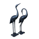 2 Piece Crane Couple Metal Statue Set - Home & Garden > Home & Garden Others