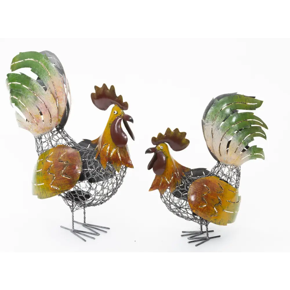 2 Piece Doodle Doo & Peck Metal Candle Holder - Home & Garden > Home & Garden Others