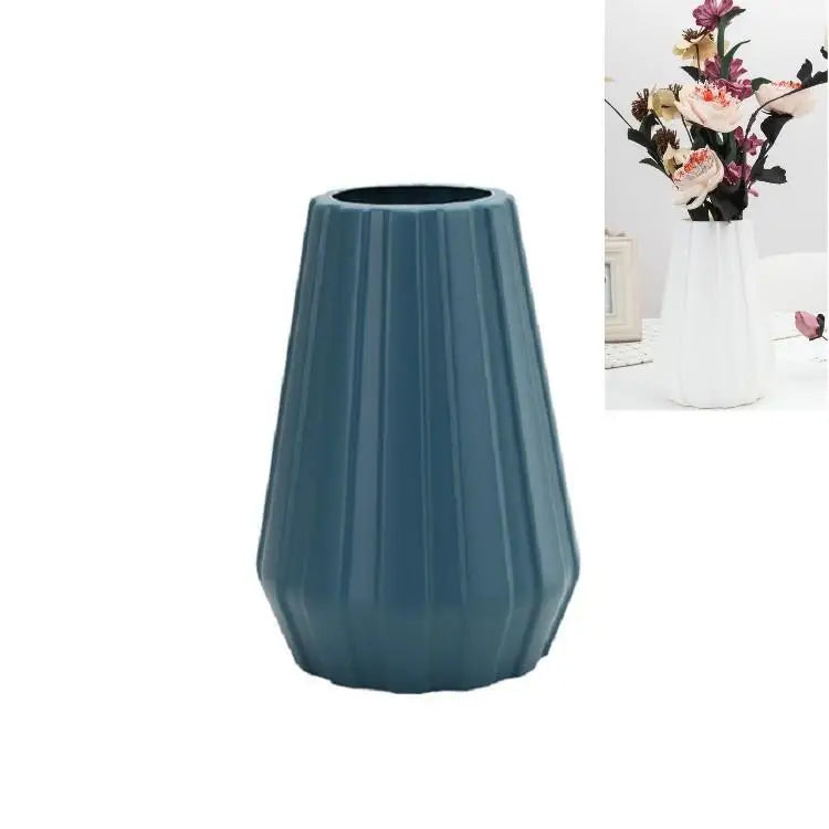 2-piece Plastic Vase for Creative Flower Arrangements - Milk White - Home & Garden > Decor > Vases & Table Decor