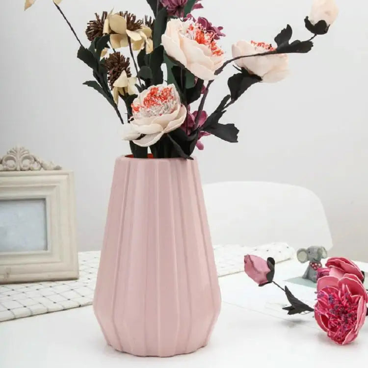 2-piece Plastic Vase for Creative Flower Arrangements - Milk White - Home & Garden > Decor > Vases & Table Decor