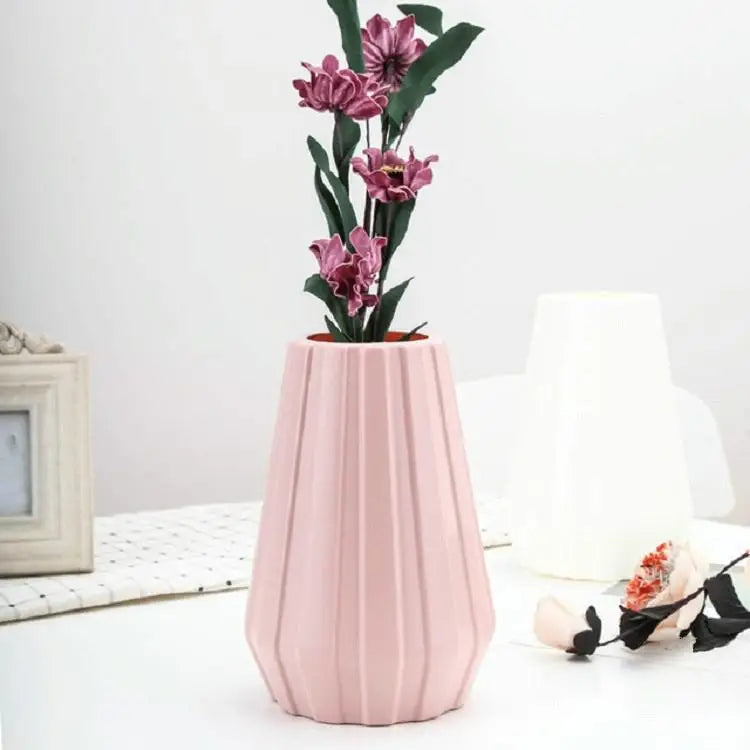 2-piece Plastic Vase for Creative Flower Arrangements - Milk White - Home & Garden > Decor > Vases & Table Decor