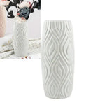2-piece Plastic Vase Set for Creative Flower Arrangements Wet and Dry Decor - Milk White - Home & Garden > Decor >