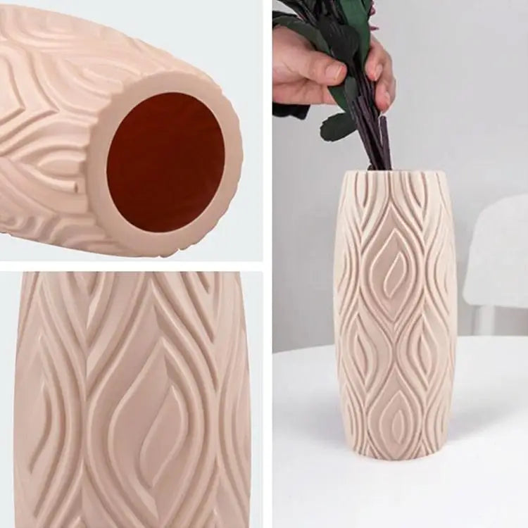2-piece Plastic Vase Set for Creative Flower Arrangements Wet and Dry Decor - Pink - Home & Garden > Decor > Vases &