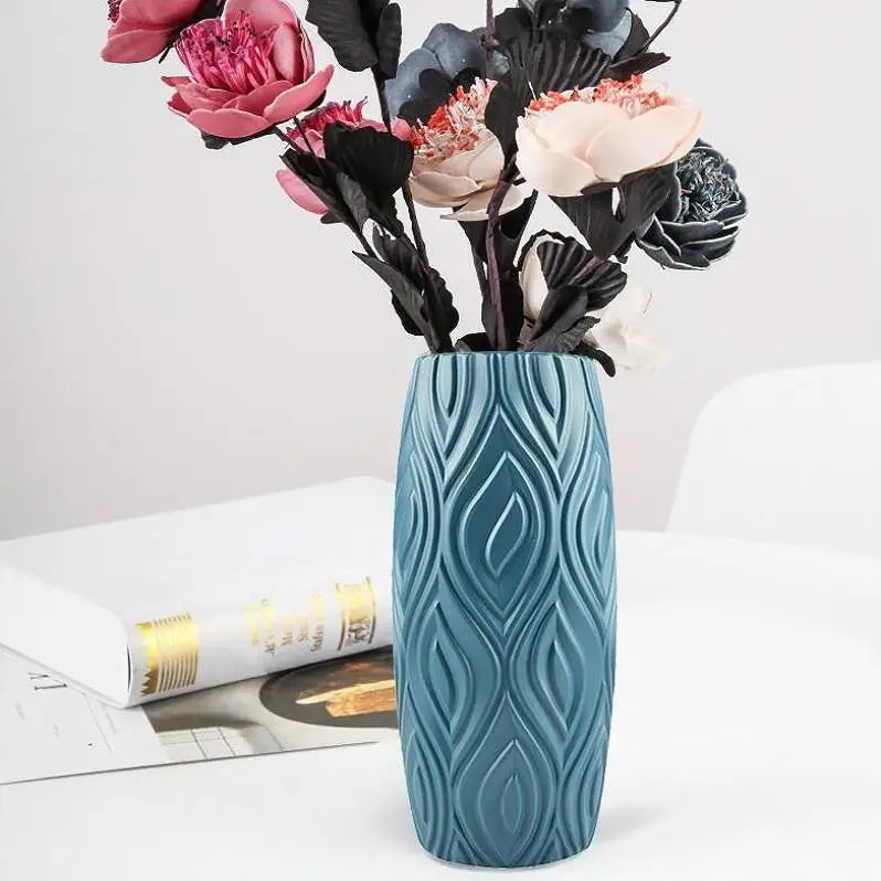 2-piece Plastic Vase Set for Creative Flower Arrangements Wet and Dry Decor - Pink - Home & Garden > Decor > Vases &
