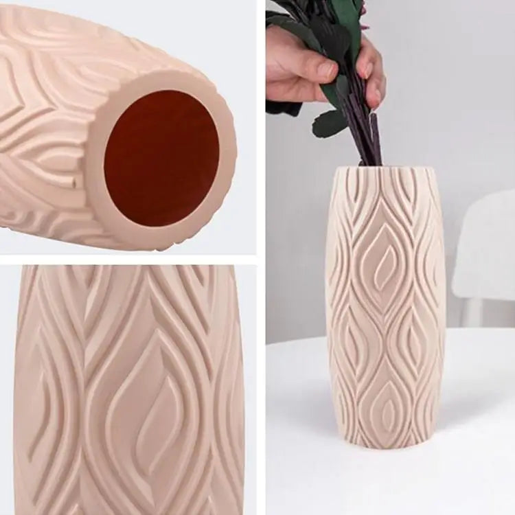 2-piece Plastic Vase Set for Creative Flower Arrangements Wet and Dry Decor - Pink - Home & Garden > Decor > Vases &