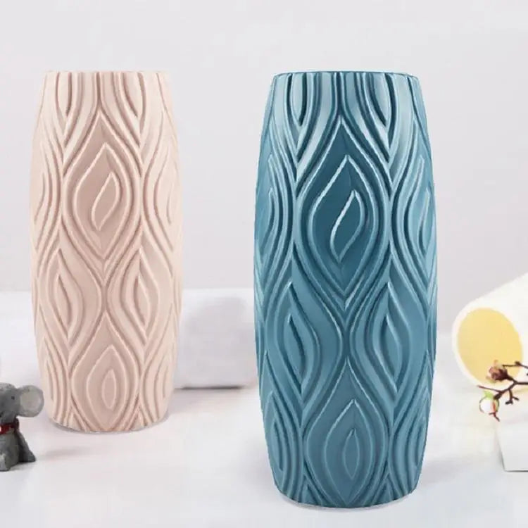 2-piece Plastic Vase Set for Creative Flower Arrangements Wet and Dry Decor - Pink - Home & Garden > Decor > Vases &