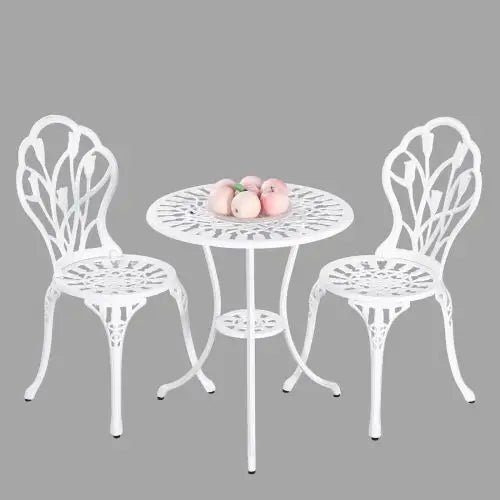 2 Seater Dominique Cast Aluminium Bistro Set - Furniture > Outdoor