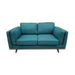 2 Seater Sofa Teal Fabric Lounge Set for Living Room Couch with Wooden Frame - Furniture > Living Room