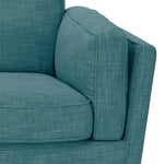 2 Seater Sofa Teal Fabric Lounge Set for Living Room Couch with Wooden Frame - Furniture > Living Room